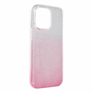 Pouzdro Forcell SHINING APPLE IPHONE 15 PRO MAX transparent/růžové