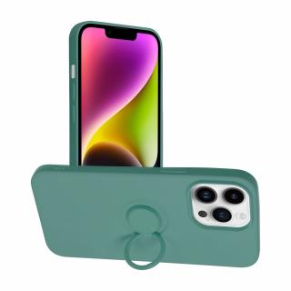 Pouzdro Forcell SILICONE RING APPLE IPHONE 14 PRO MAX ( 6.7  ) zelené