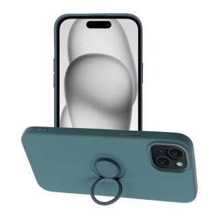 Pouzdro Forcell SILICONE RING APPLE IPHONE 15 PLUS zelené