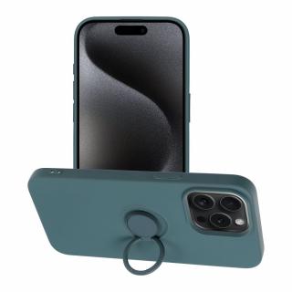 Pouzdro Forcell SILICONE RING APPLE IPHONE 15 PRO MAX zelené