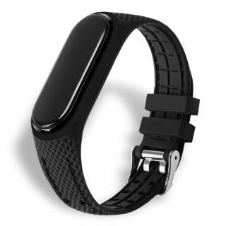 Řemínek / elastomerový pásek LIFESTYLE smart band Xiaomi Mi Band 5 / 6 černý