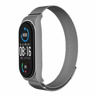 Řemínek / kovový pásek METAL smart band Xiaomi Mi Band 5 / 6 šedá