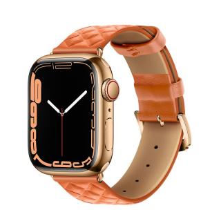 Řemínek pro Apple Watch 38/40/41mm Elegant leather WA18 oranžová