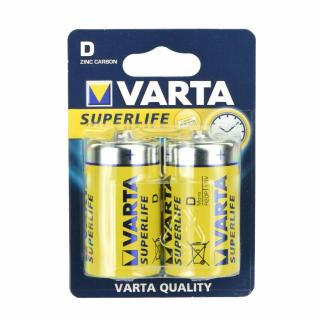 VARTA Superlife zinkouhlíková baterie R20 (typ D) - 2 ks