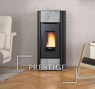 La Nordica Mirka Plus Petra - Kamna na pelety s rozvodem horkého vzduchu,hermeticky uzavřená