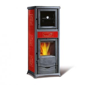 La Nordica Rossella Plus Forno 5.0 - Krbová kamna na dřevo s troubou  Pro další slevu volejte +420 778 500 111 Barva: Bordó