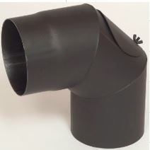 MORAFIS kouřovod - koleno s čistícím otvorem 2mm - Ø180mm/90°