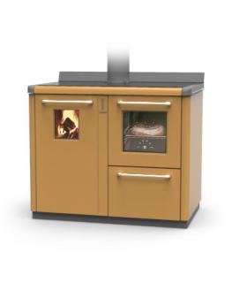 THERMOROSSI BOSKY F30 EVO - Kuchyňská kamna na pevná paliva s teplovodním výměníkem Barva: Hnědá