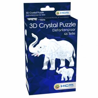 3D Crystal puzzle Sloni