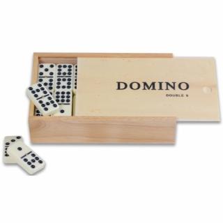 Domino 9, dřevěná krabice double