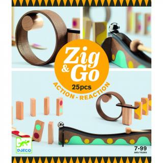 Dřevěná dráha Zig & Go 25 dílků - Zručnostní hra