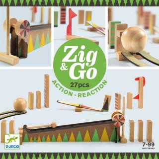 Dřevěná dráha Zig & Go 27 dílků - Zručnostní hra