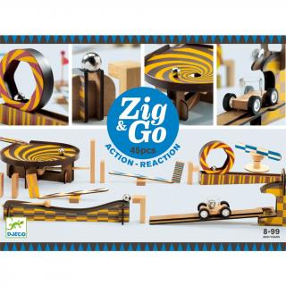 Dřevěná dráha Zig & Go 45 dílků - Zručnostní hra