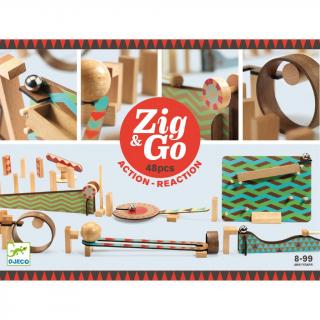 Dřevěná dráha Zig & Go 48 dílků - Zručnostní hra