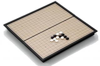 Go (baduk, Weiqi) cassette magnetic plastic black 25 cm