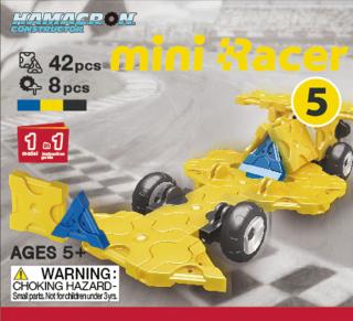 LaQ Hamacron Constructor Mini Racer Žlutý LaQ Hamacron - stavebnice