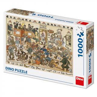 Puzzle Josef Lada: Rvačka v hospodě 1000 d.