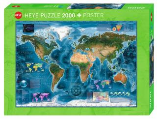 Puzzle Satelitní mapa 2000 d. HEYE