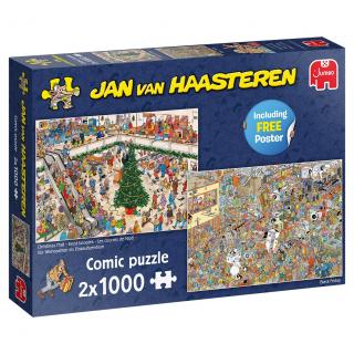 Puzzle Vánoční nákupy 2x 1000 d.