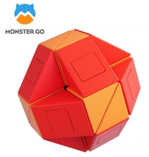 Rubikův had Red+Orange Monster Go MG 24 Blocks Magic Snake- plastový hlavolam