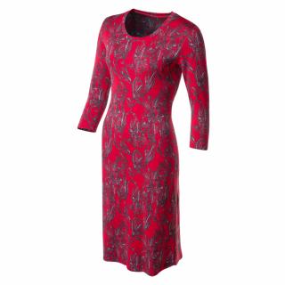 dámské šaty s 3/4 rukávem - carmen-antracit magnolie Velikost: XL