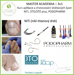 Kurz - Master Academia – aplikace drátkových špon – NiTi, 3TO/3TO loop, PODOPHARM Město: Ostrava, Datum: 20.06.2025, 9:30 - 17:30, Lektor: Eva…