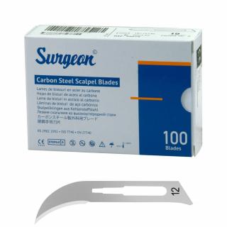 Skalpelová čepelka Surgeon sterilní č. 12 - 1ks