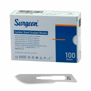 Skalpelová čepelka Surgeon sterilní č. 21 - 1ks