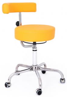 Židle DENTAL FVO - klasický sedák, otočná opěrka, podnož tvaru f