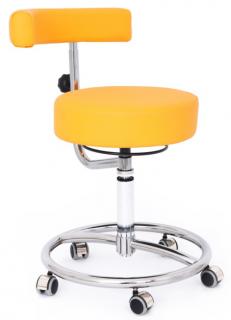 Židle DENTAL KVO - klasický sedák, otočná opěrka, kruhová podnož