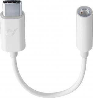 Adaptér Cellularline Music Enabler z konektoru USB-C na 3,5 mm jack, bílá