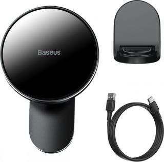 Baseus Big Energy držák do auta s bezdrátovou nabíječkou 15 W pro Iphone 12 / Iphone 13 (černý)