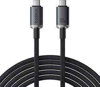 Baseus Crystal Shine USB3.2 Full-Featured Fast-Charging Data Cable USB-C to USB-C 100W 1.5m 20Gb Cluster Black