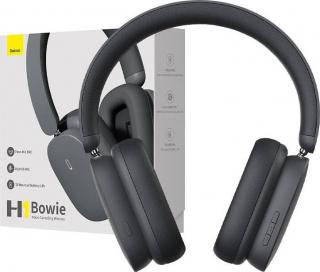 Bezdrátová sluchátka Baseus Bowie H1 Bluetooth 5.2, ANC (šedá)