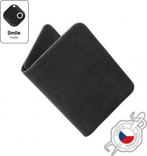 Kožená peněženka FIXED Smile Wallet XL se smart trackerem FIXED Smile PRO, černá