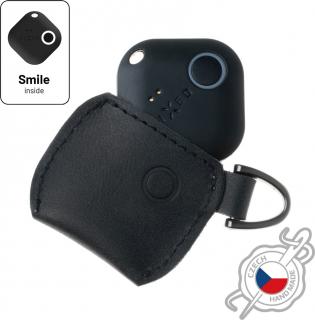 Kožené pouzdro FIXED Smile Case se smart trackerem FIXED Smile Pro, černé