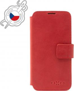 Kožené pouzdro typu kniha FIXED ProFit pro Apple iPhone 13 Pro, červené