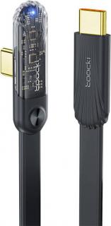 Nabíjecí kabel Toocki Elbow USB-C na USB-C, 1m, 100W (černý)