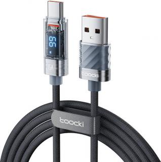 Nabíjecí kabel Toocki USB na USB-C, 1m, 66W (šedý)