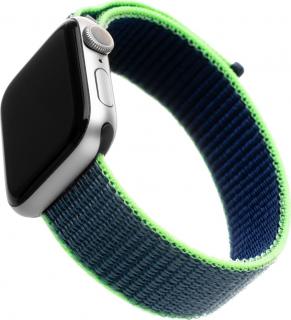 Nylonový řemínek FIXED Nylon Strap pro Apple Watch 38/40/41mm, neonově modrý