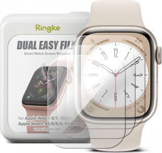 Ochranná fólie RINGKE DUAL EASY 3-PACK APPLE WATCH 4 / 5 / 6 / 7 / 8 / SE (44 / 45 MM) CLEAR