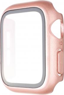 Ochranné pouzdro FIXED Pure+ s temperovaným sklem pro Apple Watch Series 7 41mm, růžové