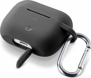 Ochranný kryt s karabinou Cellularline Bounce pro Apple AirPods Pro, černý