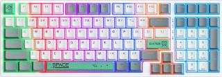 ONIKUMA G38 98 kláves USB drátová mechanická klávesnice, bílá (anglická)