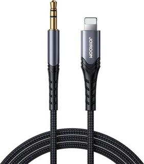 Port Audio kabel 3,5 mm Lightning 1 m Joyroom SY-A02 (černý)