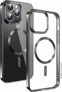 POUZDRO SWISSTEN CLEAR JELLY MagStick METALLIC PRO SAMSUNG S928 GALAXY S24 ULTRA 5G  ČERNÉ