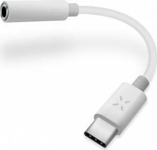 Redukce FIXED LINK pro připojení sluchátek z USB-C na 3,5mm jack s DAC chipem, bílá