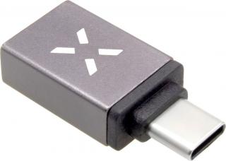 Redukce z hliníku FIXED Link USB-A na USB-C, šedá