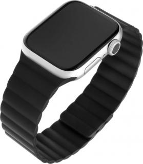 Silikonový řemínek FIXED Magnetic Strap s magnetickým zapínáním pro Apple Watch 38/40/41mm, černý