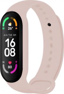 Silikonový řemínek FIXED Silicone Strap pro Xiaomi Band 7/ Mi Band 6/ Mi Band 5, růžový